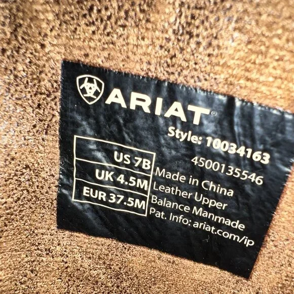 NWT Ariat Brown Leather Western Cowboy Boots — Women’s US 7B - Picture 6 of 6